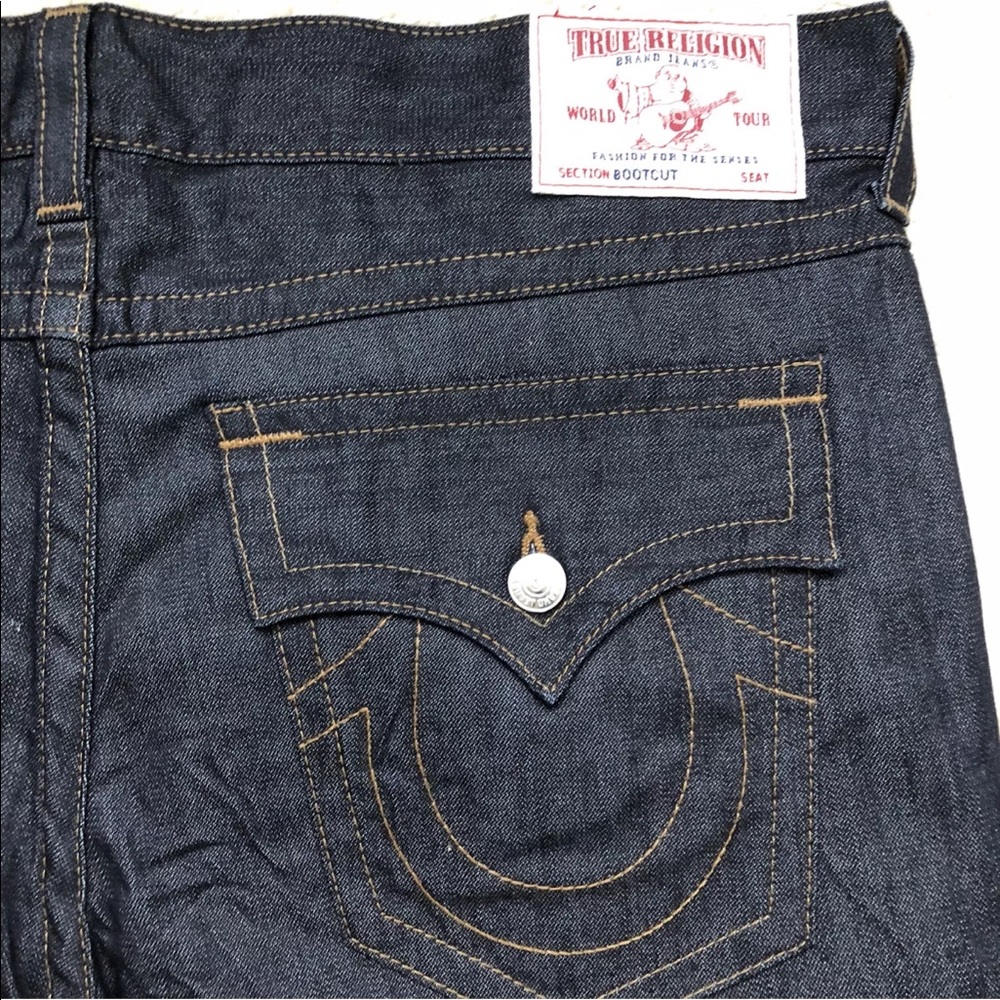 TRUE RELIGION Men's Bootcut Flap Jeans, Inglorious - Picture 7 of 8